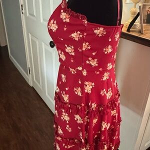 Blue rain dress from Francesca’s. Color is Burnt red. Size M.
